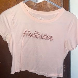 Pink hollister crop top